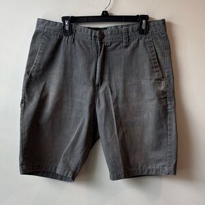 Volcom Men's Gray Casual Flat Front  Shorts size 34
